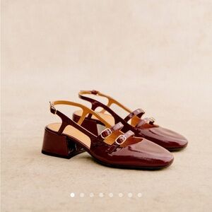 Sezane Paula Babies in Patent Purple Size 39